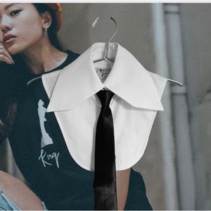 Detached Collar and Skinny Tie